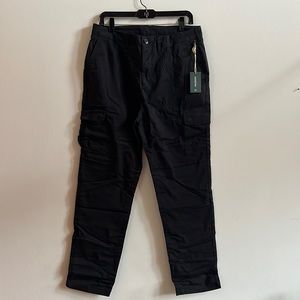 NWT Tentree black twill cargo chino pant